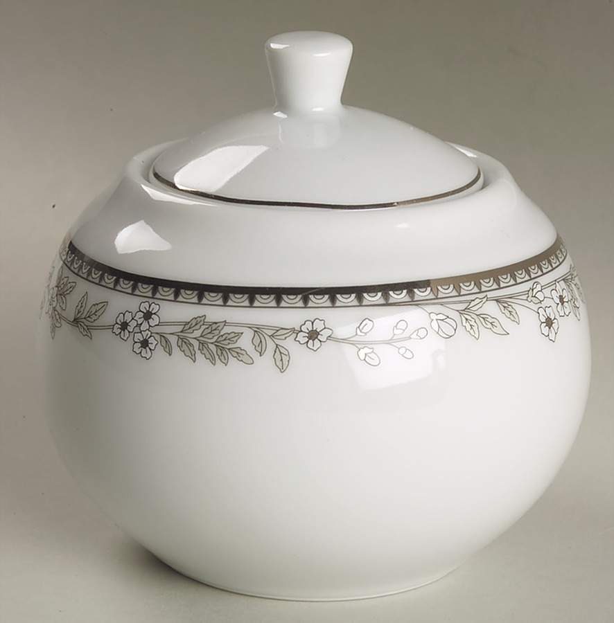 Flowering Meadow Sugar Bowl & Lid by Gorham-1