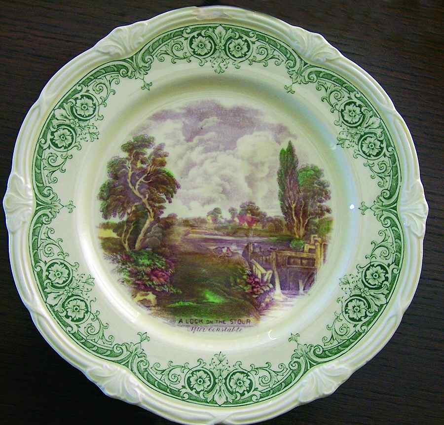 Scenes After Constable Multicolor Salad Plate by Grindley-1
