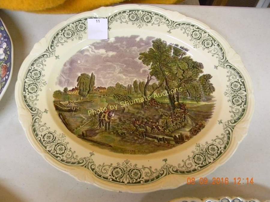 Scenes After Constable Multicolor 16" Oval Serving Platter by Grindley-1