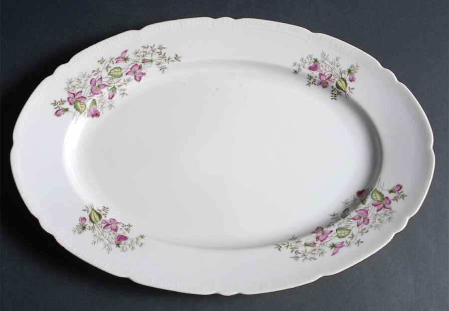 Wild Flower 13" Oval Serving Platter by Gebruder Benedikt-1