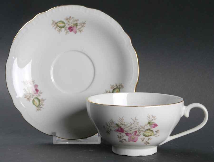 Wild Flower Flat Cup & Saucer Set by Gebruder Benedikt-1