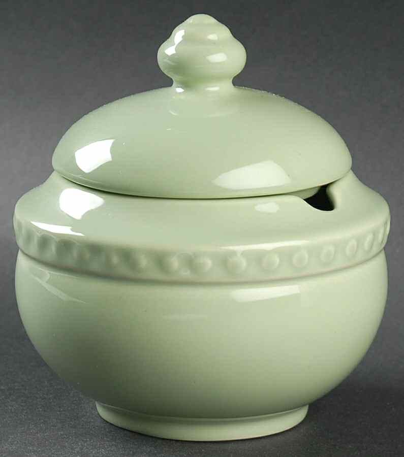 Hospitality Sage Sugar Bowl & Lid by Gail Pittman-1