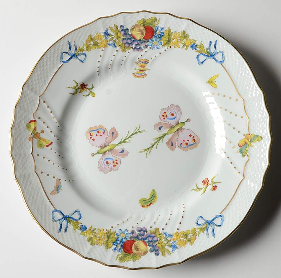Farfalle Fiorite Salad/Dessert Plate by Ginori 1735-1