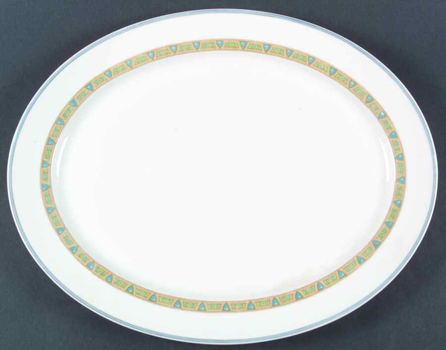 GUE574 15" Oval Serving Platter by WM Guerin-1
