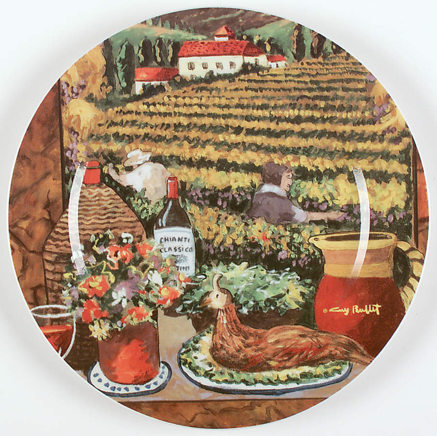 Tuscan Seasons Dinner Plate by Guy Buffet-1