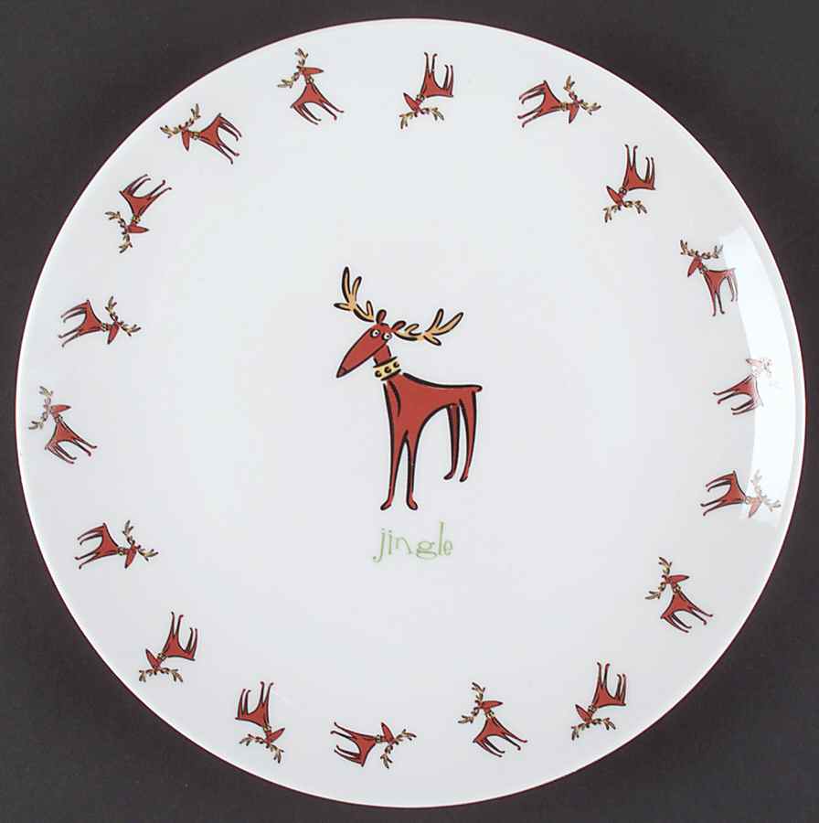 Reindeer Dinner Plate by Gibson Designs-1