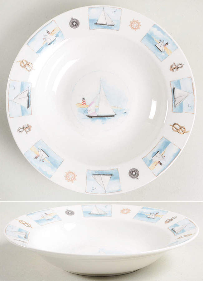 Sundancer Large Rim Soup Bowl by Gibson Designs-1