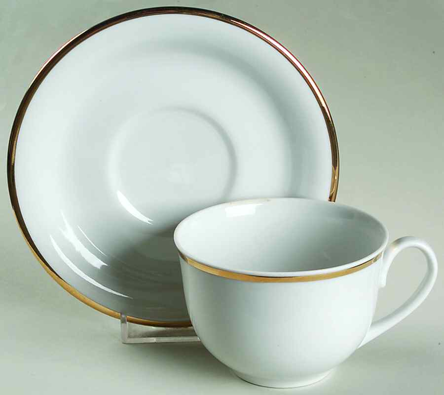 GPB1 Flat Cup & Saucer Set by Germer Porcelanas Br-1