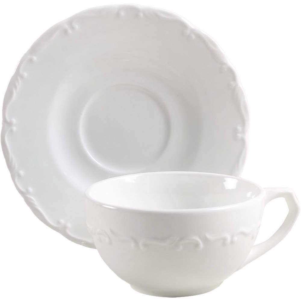 Grand Nobility Flat Cup & Saucer Set by Gibson Designs-1