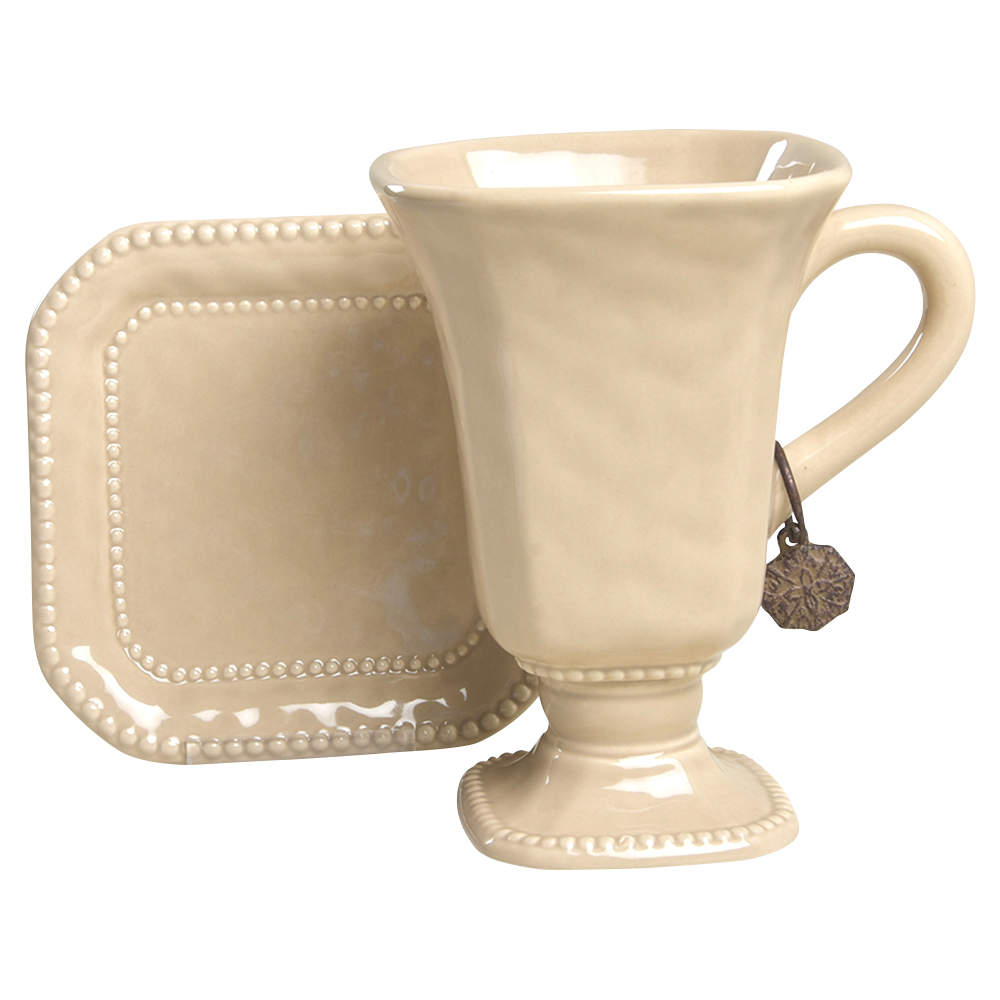 Versailles Footed Cup & Saucer Set by GG Collection-1