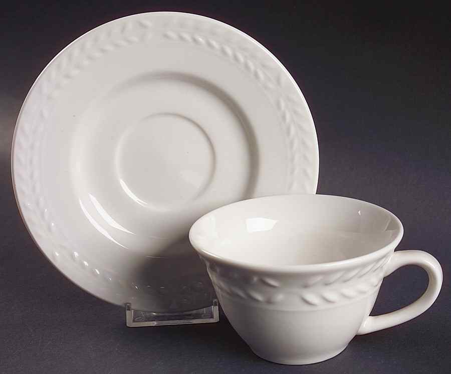 Nobilis Flat Cup & Saucer Set by Gibson Designs-1