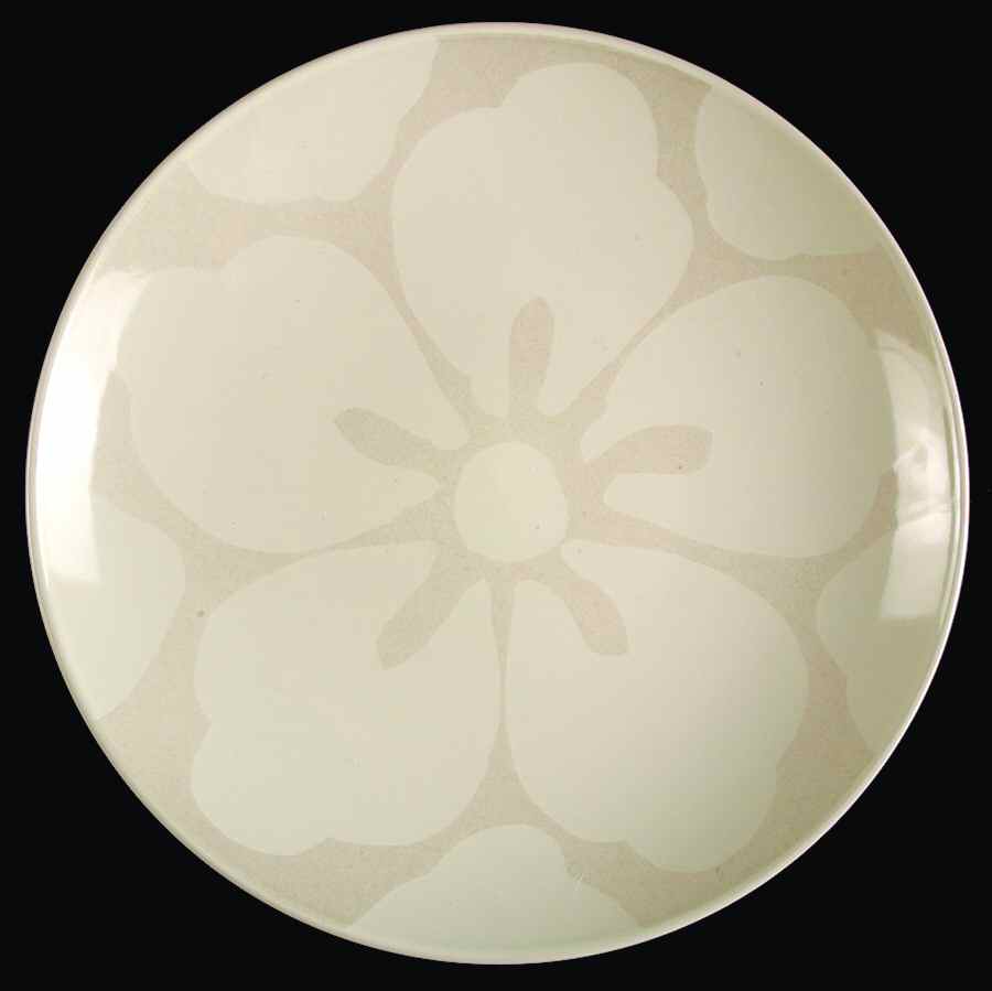 Sandflower Taupe Salad/Dessert Plate by Gibson Designs-1