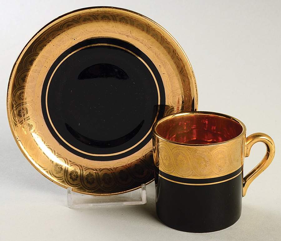 Davenport Flat Demitasse Cup & Saucer Set by Gibson & Sons-1