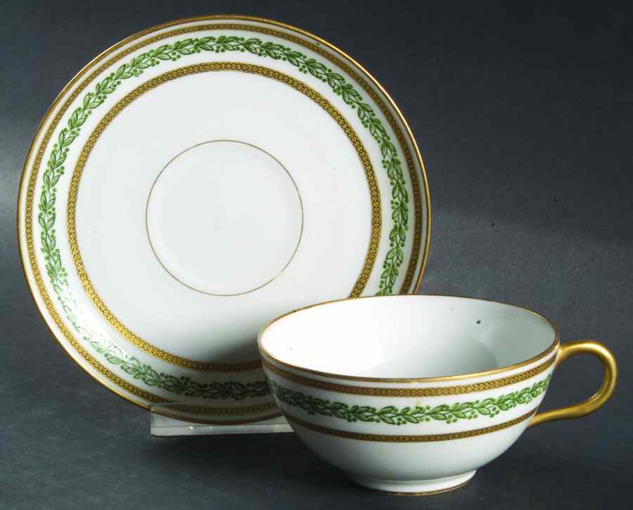 GUE593 Flat Cup & Saucer Set by WM Guerin-1