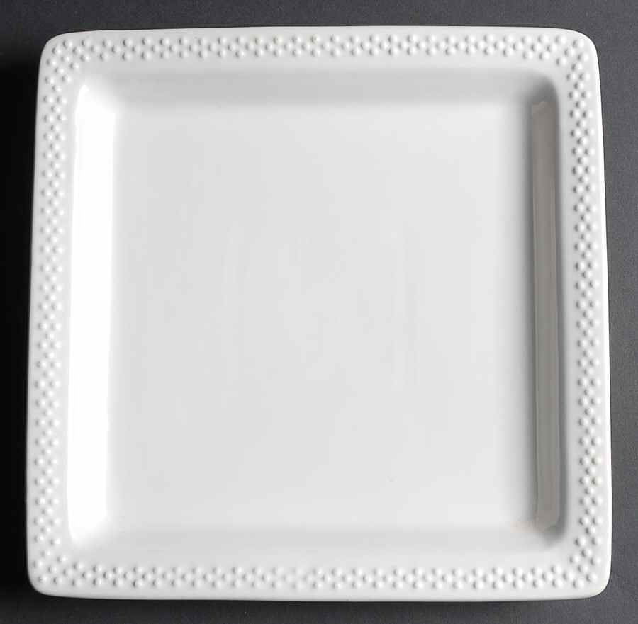 Beaded Edge (Square) Dinner Plate by Grace Designs-1