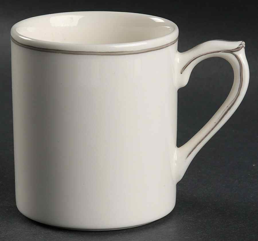 Filets Chocolats (Gray and Taupe) Mug by Faiencerie De Gien-1