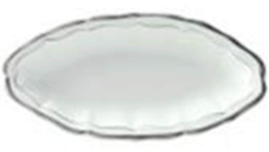 Filets Chocolats (Gray and Taupe) Pickle Dish by Faiencerie De Gien-1