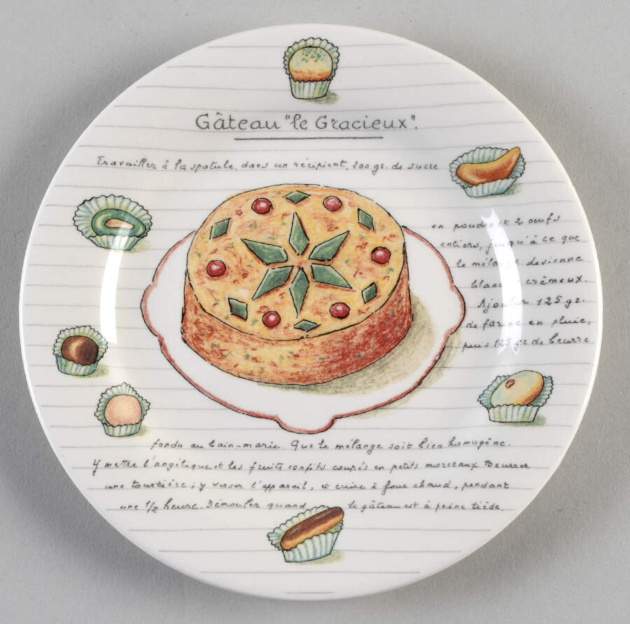 Gourmands Bread & Butter/Canape Plate by Faiencerie De Gien-1