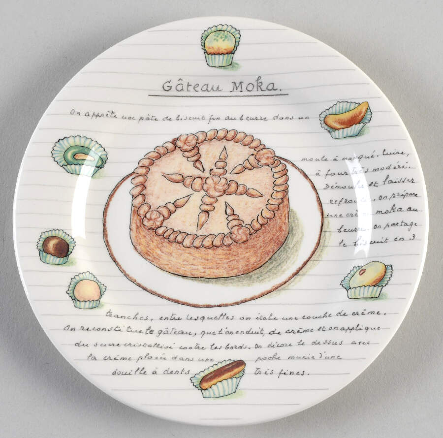 Gourmands Bread & Butter/Canape Plate by Faiencerie De Gien-1