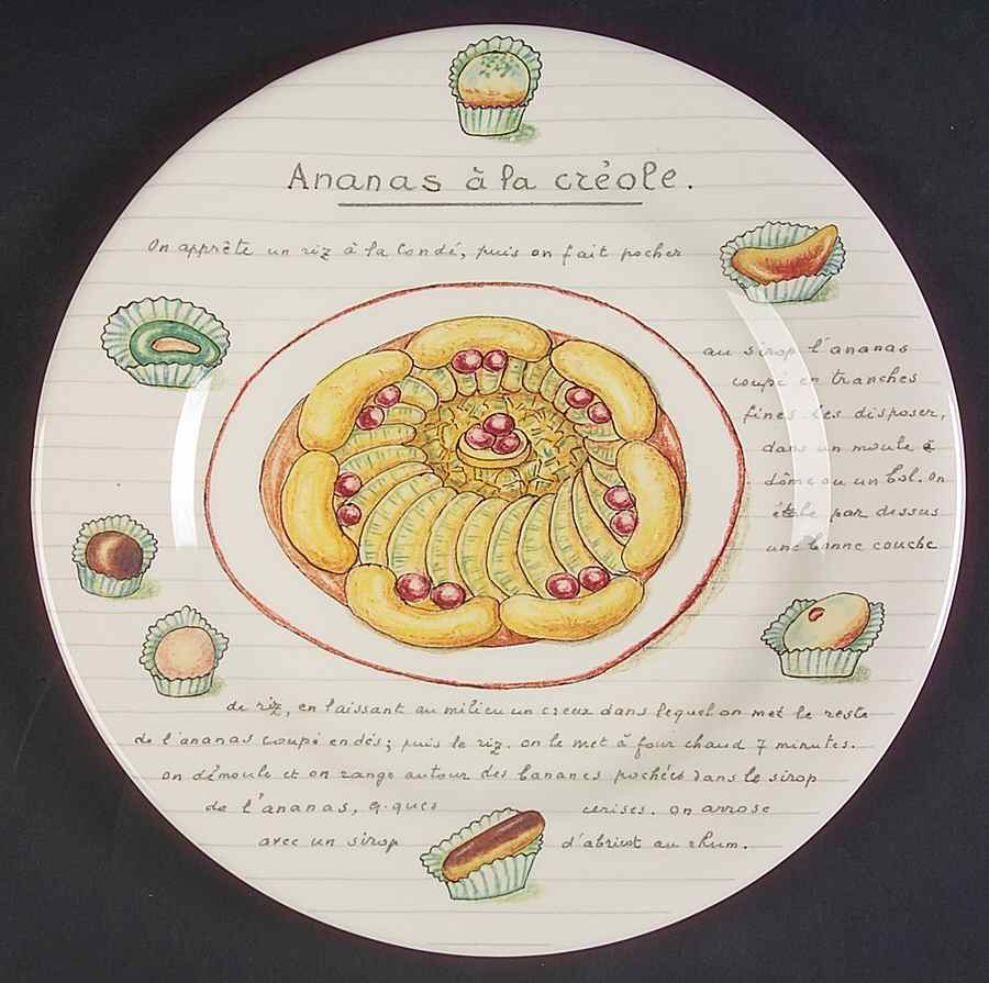 Gourmands Salad/Dessert Plate by Faiencerie De Gien-1