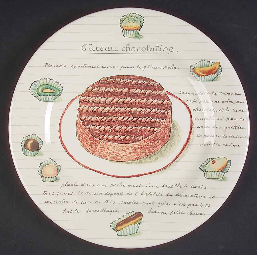 Gourmands Salad/Dessert Plate by Faiencerie De Gien-1