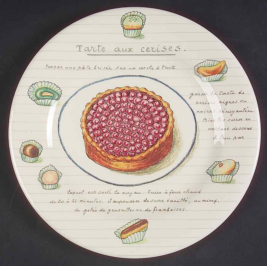Gourmands Salad/Dessert Plate by Faiencerie De Gien-1