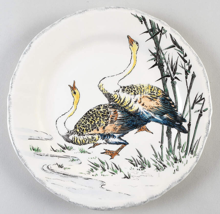 Grand Oiseaux Salad/Dessert Plate by Faiencerie De Gien-1