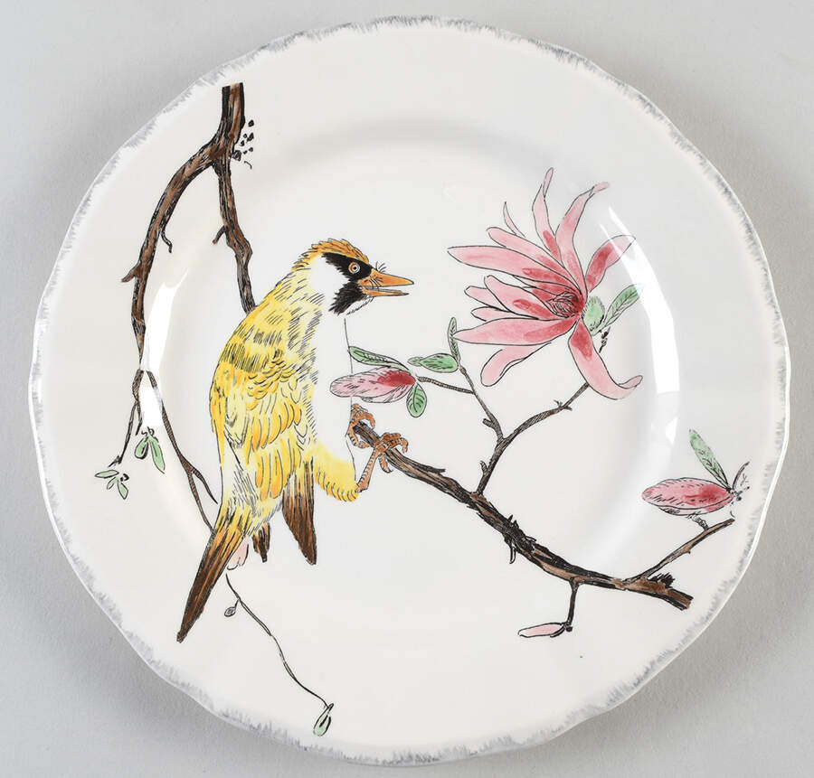 Grand Oiseaux Dinner Plate by Faiencerie De Gien-1