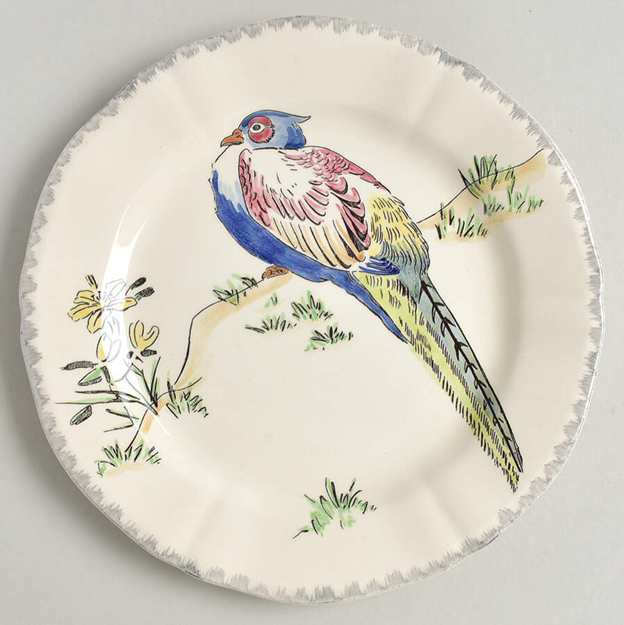 Grand Oiseaux Salad/Dessert Plate by Faiencerie De Gien-1