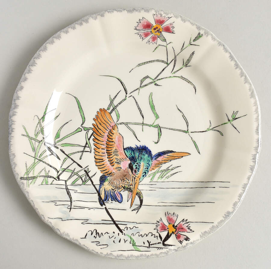 Grand Oiseaux Salad/Dessert Plate by Faiencerie De Gien-1