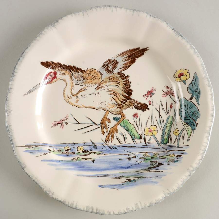 Grand Oiseaux Dinner Plate by Faiencerie De Gien-1