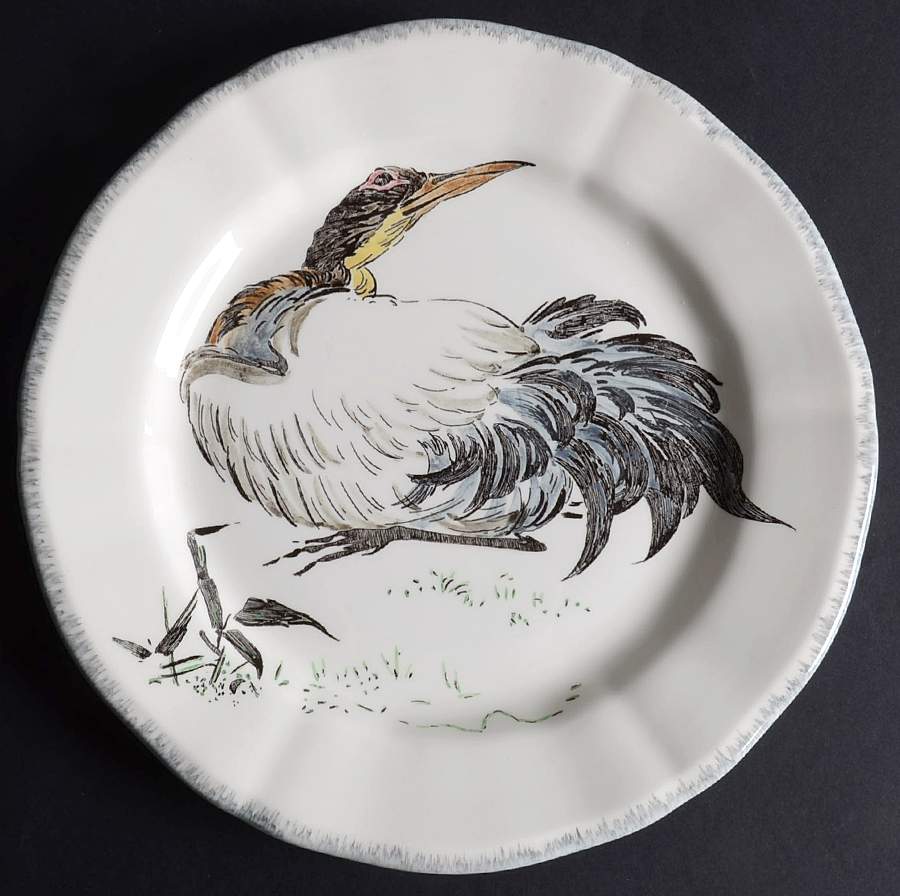 Grand Oiseaux Dinner Plate by Faiencerie De Gien-1