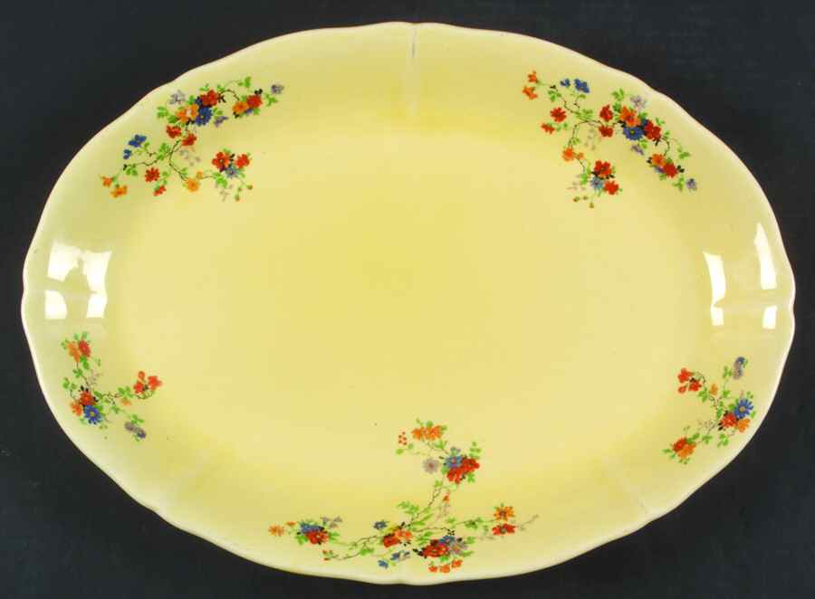 109d 15" Oval Serving Platter by WS George-1