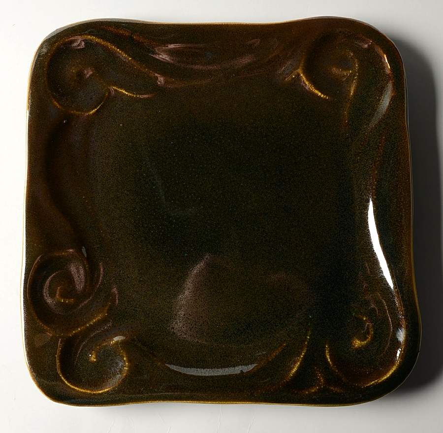 Free Form Desert Mirror Square Dinner Plate by Gail Pittman-1