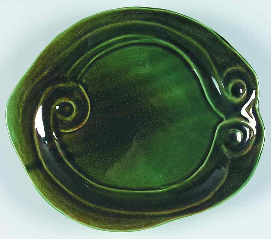 Free Form Moss (Green) Salad Plate by Gail Pittman-1