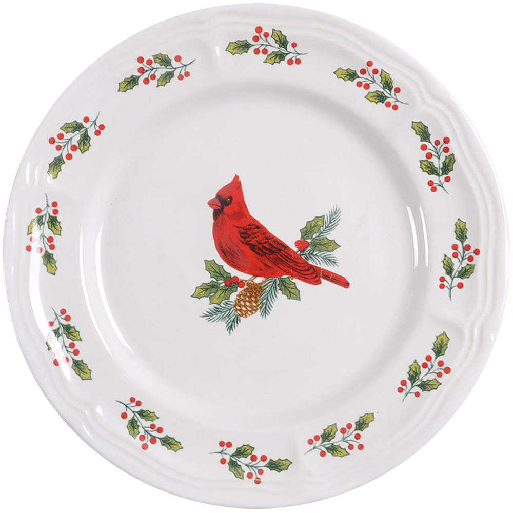 Winter Birds Salad Plate by Gibson Designs-1