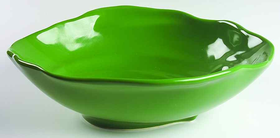 Free Form Green Large Serving Bowl by Gail Pittman-1