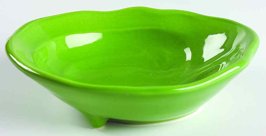 Free Form Green Soup/Cereal Bowl by Gail Pittman-1