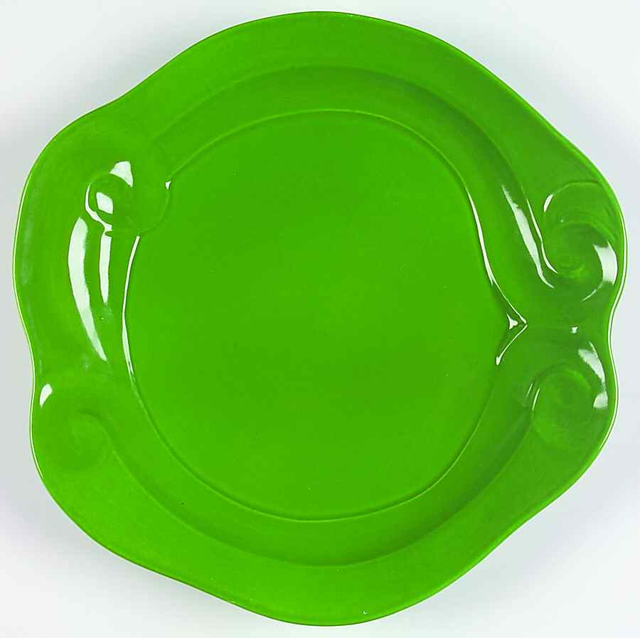 Free Form Green Dinner Plate by Gail Pittman-1