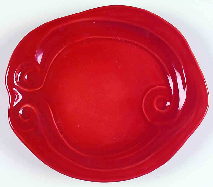 Free Form Red Salad Plate by Gail Pittman-1