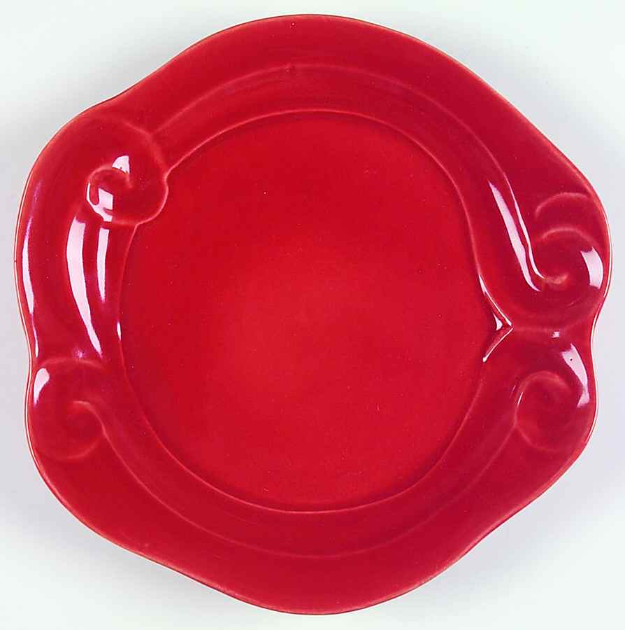 Free Form Red Dinner Plate by Gail Pittman-1