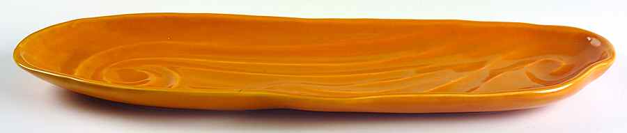 Free Form Mustard 19" Oblong Tray by Gail Pittman-1