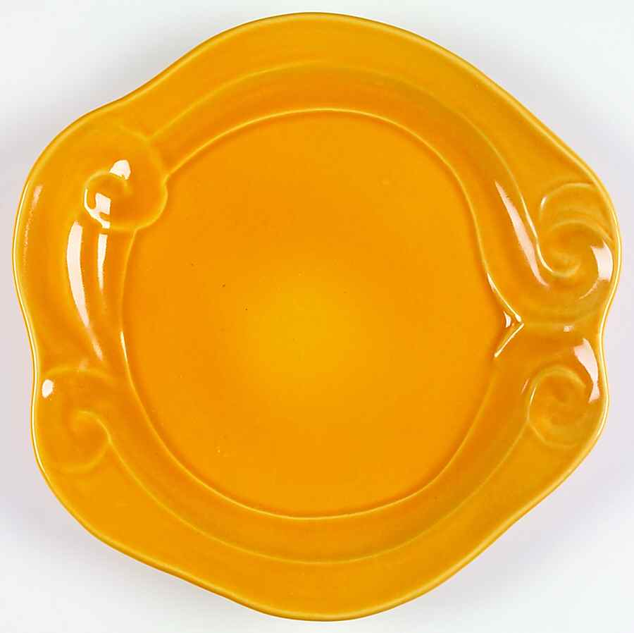 Free Form Mustard Dinner Plate by Gail Pittman-1