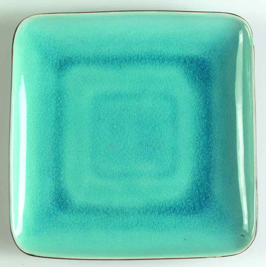 Aqua Krackle Salad Plate by Gourmet Expressions-1