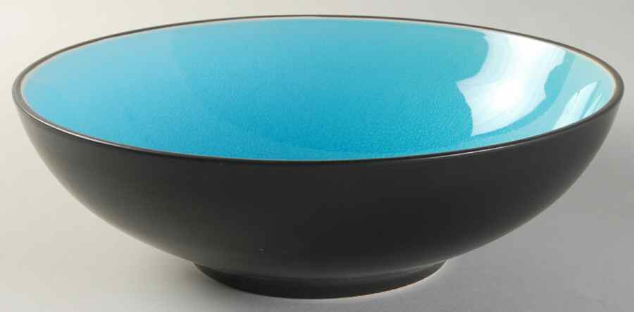 Aqua Krackle 9" Round Vegetable Bowl by Gourmet Expressions-1