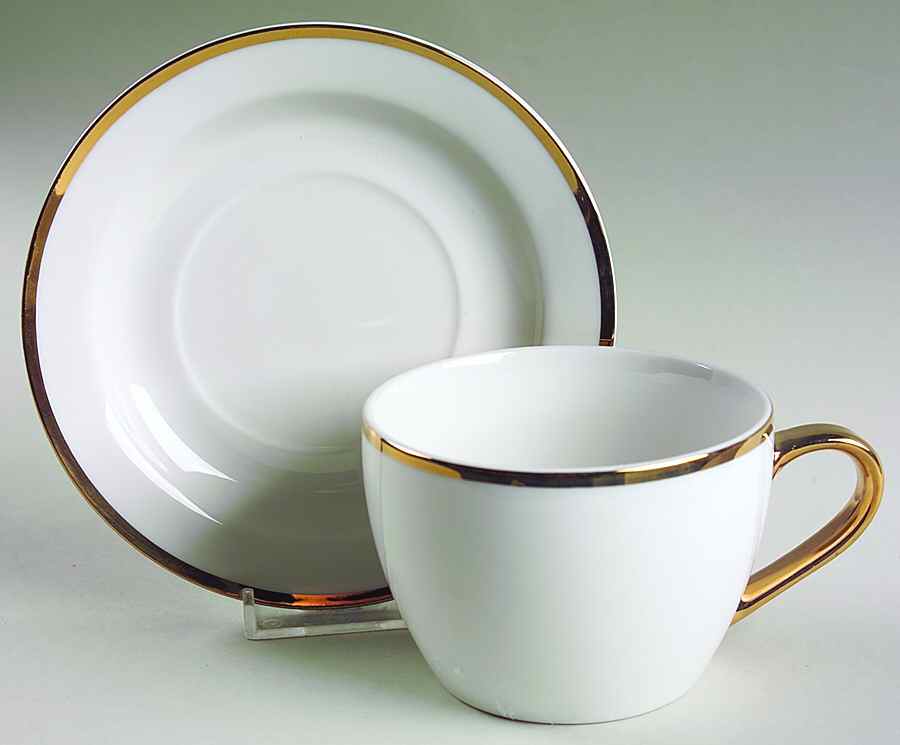 Corbel Flat Cup & Saucer Set by Gibson Designs-1