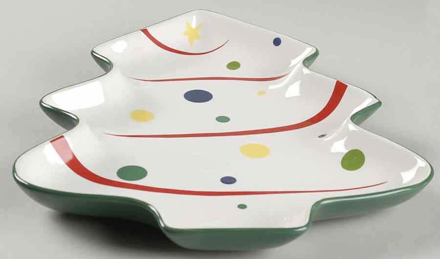 Christmas Splendor 12" Tree Shape Platter by Gorham-1
