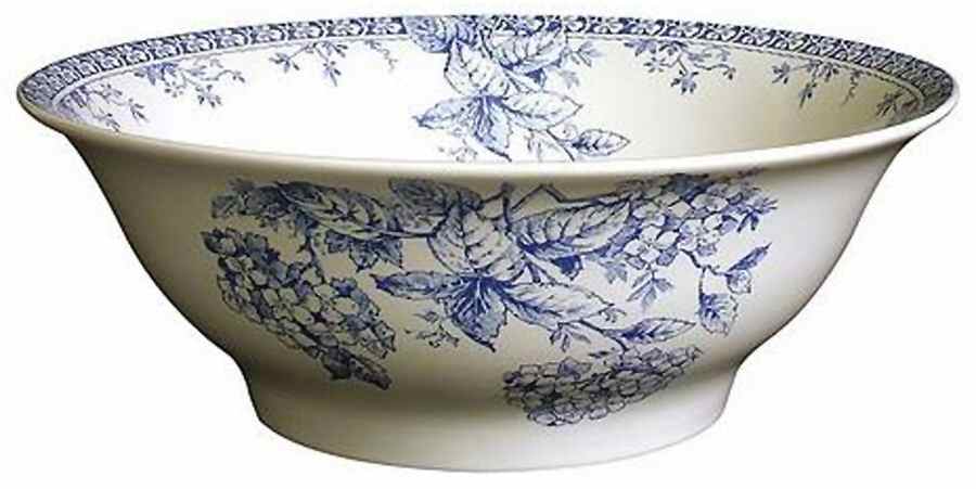 Hortensia 12" Large Salad Serving Bowl by Faiencerie De Gien-1