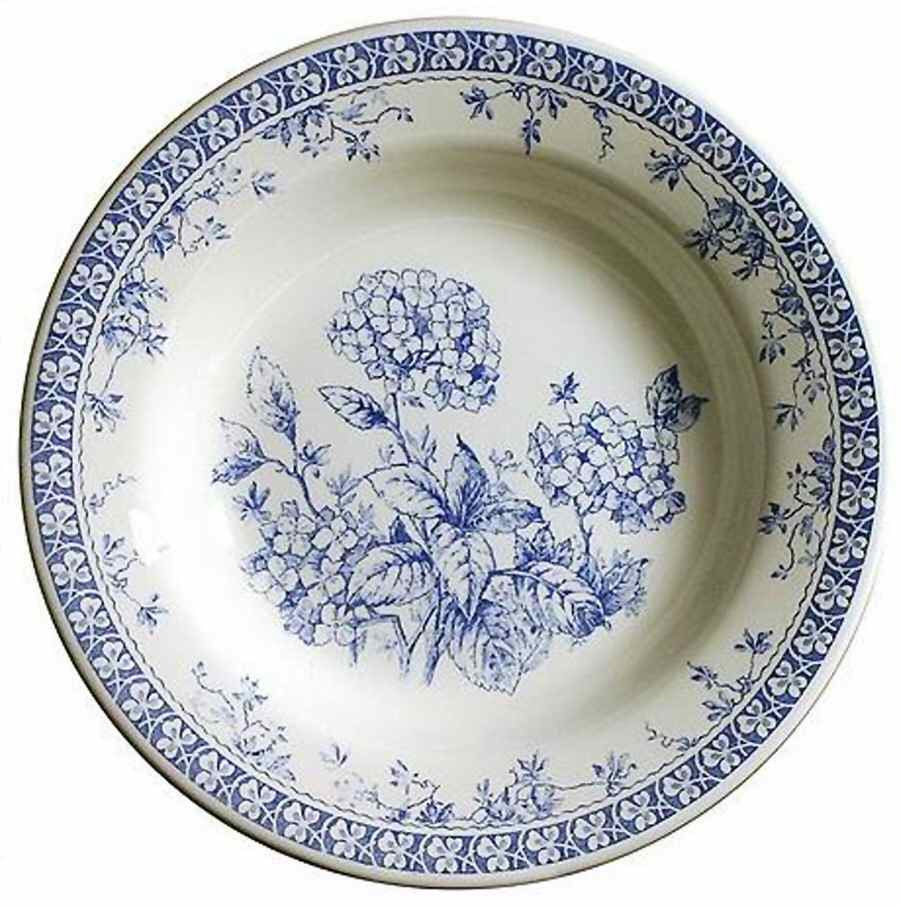 Hortensia 12" Deep Round Platter by Faiencerie De Gien-1
