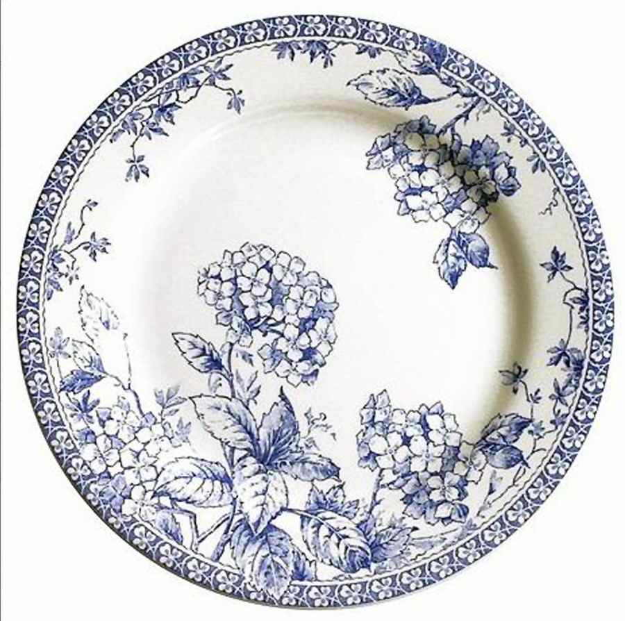 Hortensia Salad/Dessert Plate by Faiencerie De Gien-1